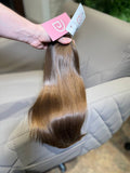 DAJMUR Slavic natural hair extensions #2188 - Dark blonde, 17 in (43 cm)