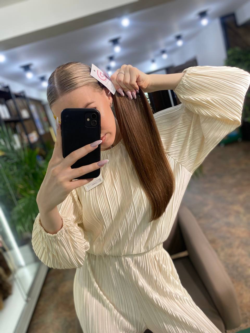 DAJMUR Slavic natural hair extensions #1608 - Medium blonde, 18 in (45 cm)