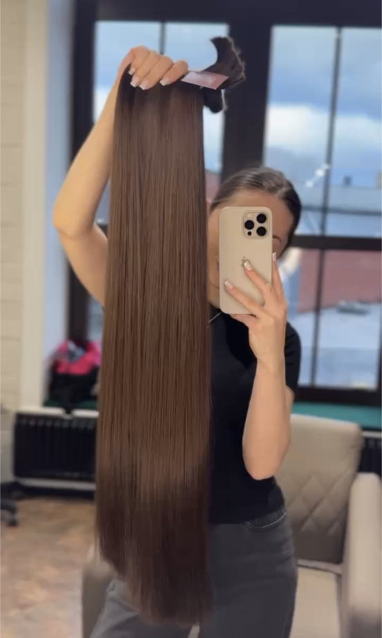 DAJMUR Slavic natural hair extensions #2481 - Dark blonde, 37 in (95 cm)