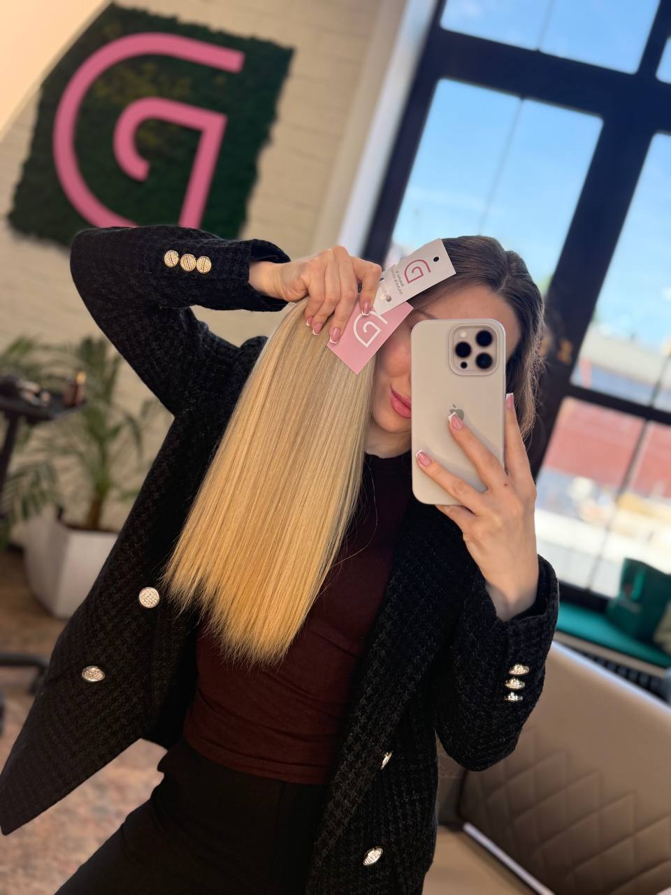DAJMUR Slavic natural hair extensions #2231 - Blonde, 18 in (46 cm)