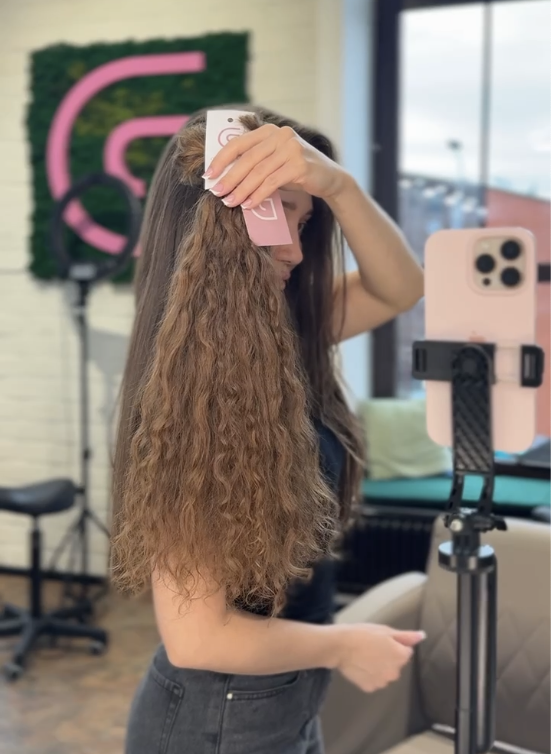DAJMUR Slavic natural hair extensions #2424 - Medium blonde, 20 in (50 cm)