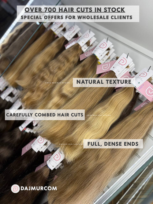 DAJMUR Slavic Hair #1066 | 17 in (43 cm), 88 g, Dark blonde, Level 6-7