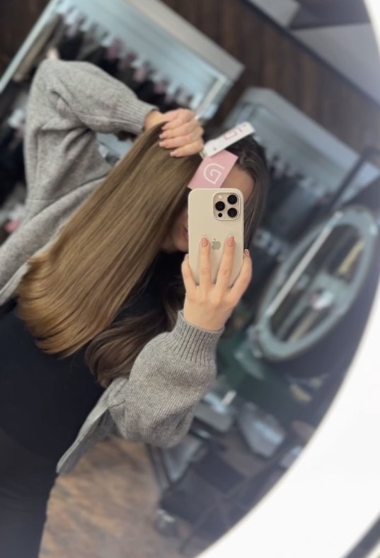 DAJMUR Slavic natural hair extensions #2305 - Light blonde, 20 in (50 cm)