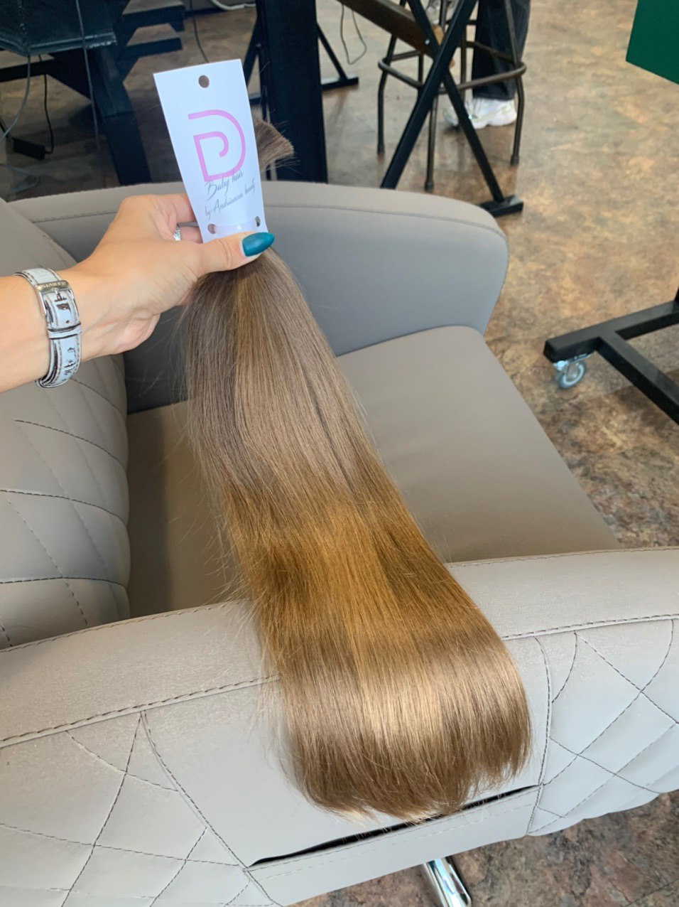 DAJMUR Slavic natural hair extensions #880 - Medium blonde, 18 in (45 cm)