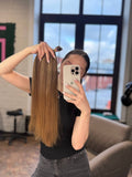 DAJMUR Slavic natural hair extensions #2480 - Medium blonde, 22 in (55 cm)