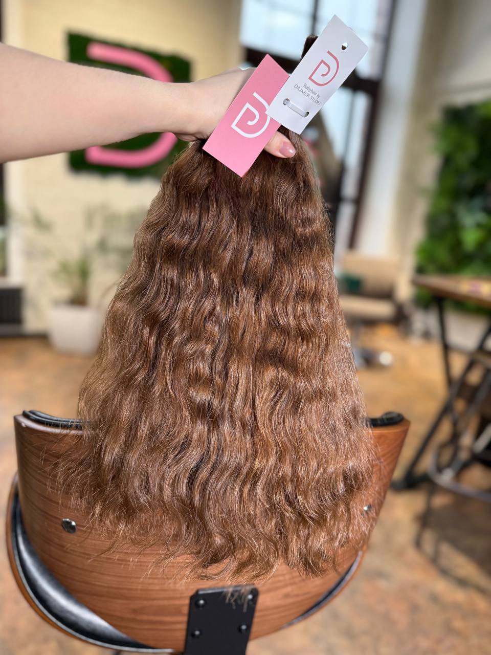 DAJMUR Slavic natural hair extensions #2196 - Dark blonde, 19 in (48 cm)
