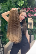 DAJMUR Slavic natural hair extensions #2489 - Light blonde, 3 in (77 cm)