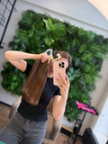 DAJMUR Slavic natural hair extensions #2322 - Dark blonde, 18 in (45 cm)