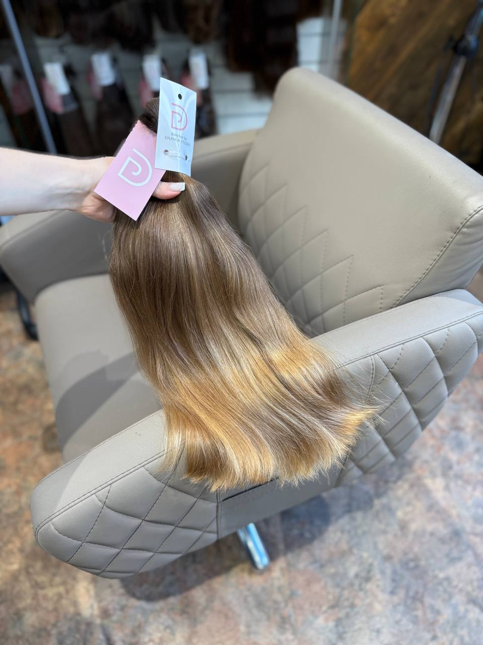 DAJMUR Slavic Hair #2485 | 19 in (48 cm), 132 g, Light blonde, Level 7-8