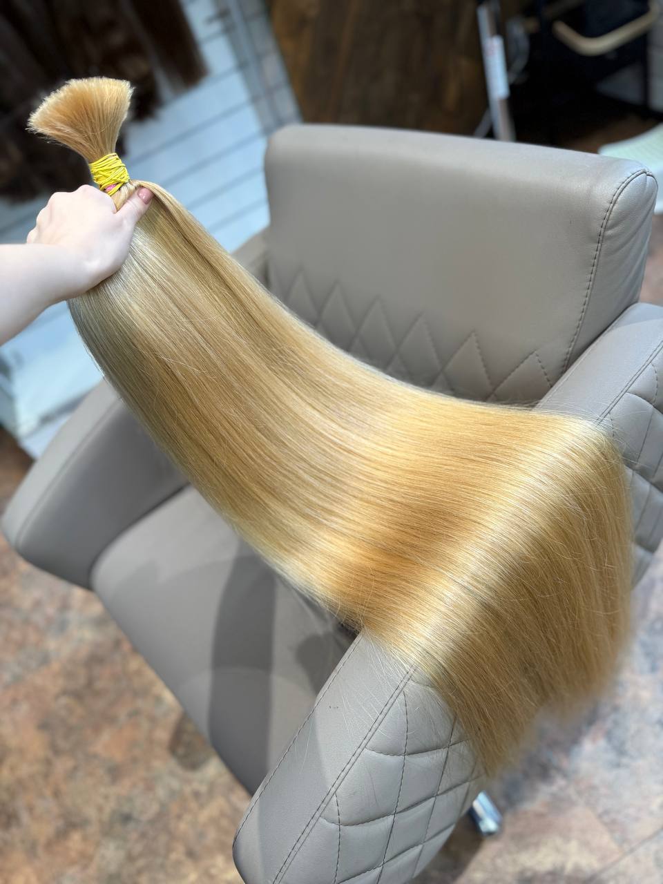 DAJMUR Slavic Hair #2444 | 39 in (99 cm), 230 g, Light blonde, Level 8