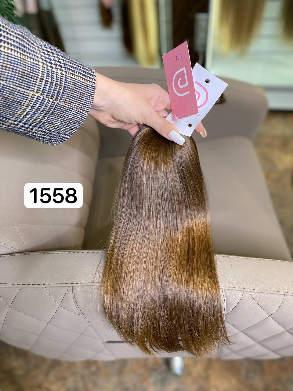 DAJMUR Slavic Hair #1558 | 17 in (43 cm), 80 g, Dark blonde, Level 6