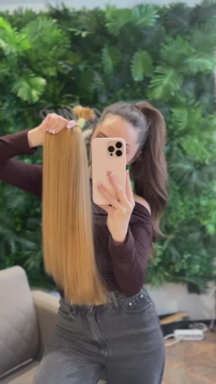 DAJMUR Slavic Hair #2438 | 22 in (57 cm), 95 g, Light blonde, Level 8